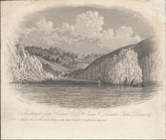110409 - CIRCA 1820 PRINT OF "ARISHMEL GAP..." (DORSET).