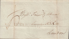 110412 - 1796 DORSET/"DORCHESTER" STRAIGHT LINE HAND STAMP (DT214).