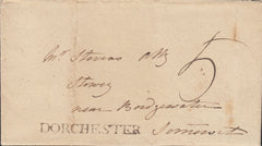 110413 - 1789 DORSET/"DORCHESTER" STRAIGHT LINE HAND STAMP (DT214).