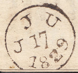 110415 - 1829 DORSET/"MISSENT.TO" HAND STAMP (DT254) ON MAIL LONDON RE-DIRECTED WITHIN DORSET.