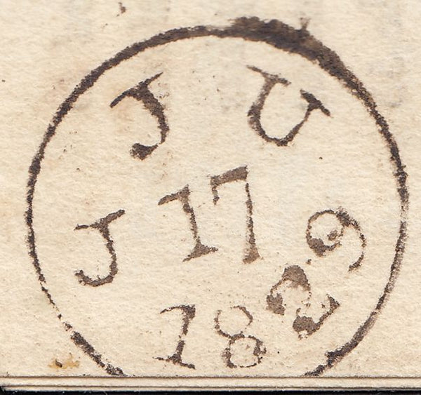 110415 - 1829 DORSET/"MISSENT.TO" HAND STAMP (DT254) ON MAIL LONDON RE-DIRECTED WITHIN DORSET.