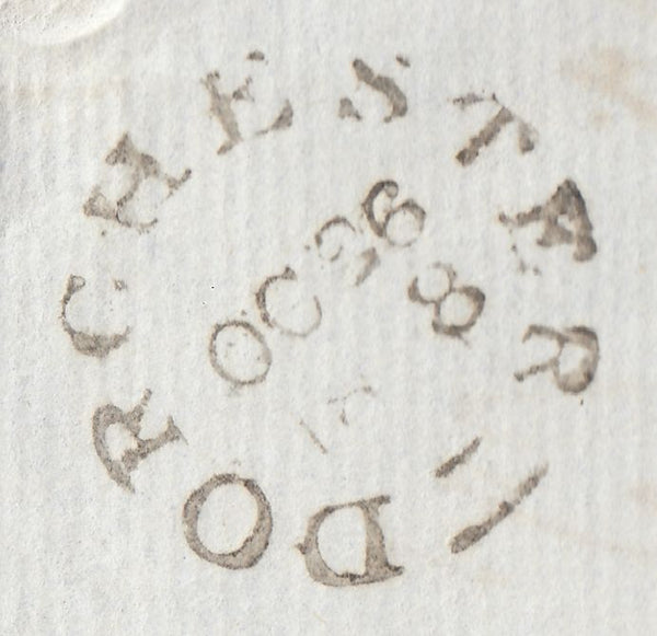 110418 - 1838 DORSET/"DORCHESTER" TOWN CANCELLATION (DT244)/POSTAL RATE REDUCTION.