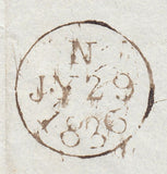 110421 - 1836 DORSET MISSENT MAIL LONDON TO SHERBORNE.