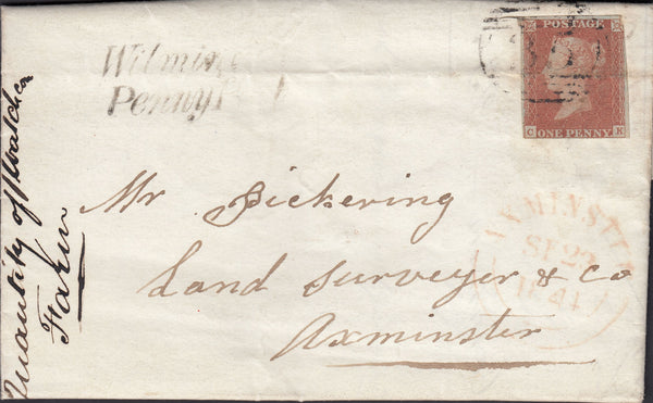110444 - 1844 DEVON/"WILMINGTON PENNY POST" (DN1532).