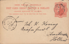 110461 - 1896 MAIL LONDON TO HOLLAND/STAMP DEALER.
