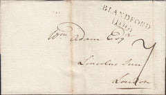 110657 - 1803 DORSET/"BLANDFORD 106" MILEAGE MARK (DT36).
