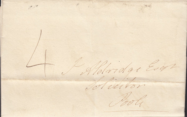 110662 - 1835 DORSET/"WAREHAM" HAND STAMP (DT624).