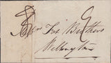 110677 - 1829 DORSET/"LYME" HAND STAMP MILEAGE MARK REMOVED.