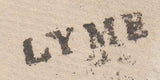 110677 - 1829 DORSET/"LYME" HAND STAMP MILEAGE MARK REMOVED.