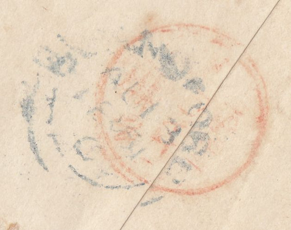 110756 - 1851 "87" NUMERAL OF BLANDFORD IN BLUE/"WHITCHURCH" UDC.