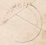 110756 - 1851 "87" NUMERAL OF BLANDFORD IN BLUE/"WHITCHURCH" UDC.