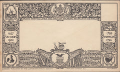 110818 - 1908 "PENNY POSTAGE LINKS THE ENGLISH SPEAKING PEOPLES OF THE WORLD" UNUSED EXAMPLE OF THIS ILLUSTRATED ENVELOPE.