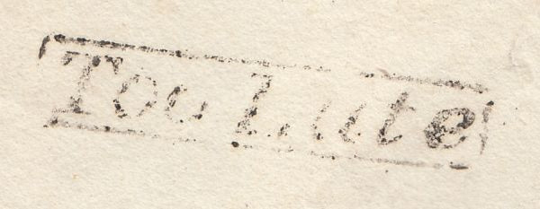 110838 - 1831 DORSET/"TOO LATE" HAND STAMP (DT63).