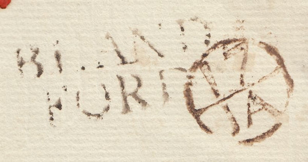 110845 - 1781 DORSET "BLANDFORD" HAND STAMP (DT24)/QUEEN ANNE'S BOUNTY.