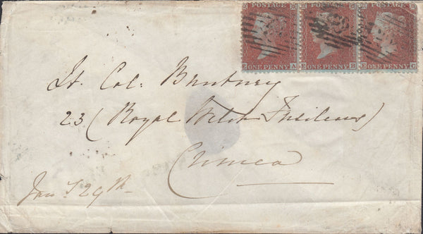 110867 - THE CRIMEAN WAR 1854-1856/1856 ENVELOPE LONDON TO THE CRIMEA.