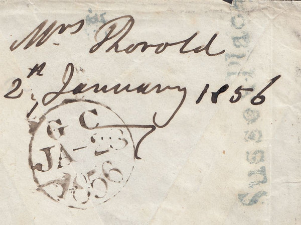 110867 - THE CRIMEAN WAR 1854-1856/1856 ENVELOPE LONDON TO THE CRIMEA.