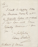 110879 - THE CRIMEAN WAR 1854-1856/UNDATED LETTER FROM SIDNEY HERBERT, FRIEND OF NIGHTINGALE.