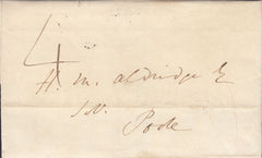 110913 - 1836 DORSET/"WAREHAM" HAND STAMP (DT624).