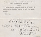 110921 - 1874 PRINTED CIRCULAR SHERBORNE TO BATH/½D PL.6 (CO)(SG48).