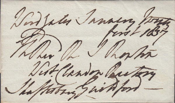 110929 - 1837 FREE FRANK EARL OF SHAFTESBURY/"WOODYATES" UDC (DT746).