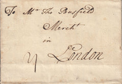 110937 - 1734 DORSET/"SHERBORNE" TWO LINE HAND STAMP (DT491).