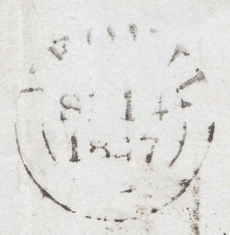 110948 - 1848 2D BLUE PL.3 (SG14)(BF) USED WINCANTON TO GLOUCESTER.