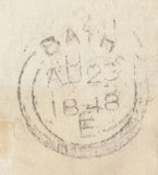 110948 - 1848 2D BLUE PL.3 (SG14)(BF) USED WINCANTON TO GLOUCESTER.