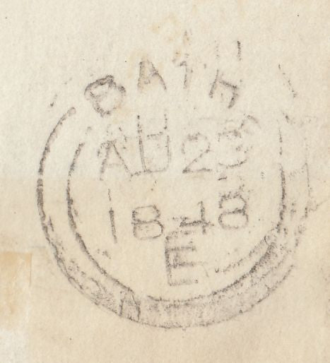 110948 - 1848 2D BLUE PL.3 (SG14)(BF) USED WINCANTON TO GLOUCESTER.