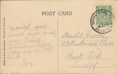 110955 - 1914 DORSET/"NAVAL CAMP BLANDFORD" SKELETON DATE STAMP.