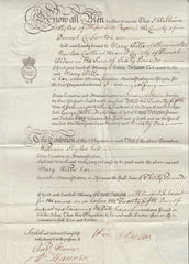 110973 - 1791 DORSET/FINE BOND FOR £60.