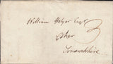 110977 - 1782 "SHERBORNE/POFT OFFICE" TYPE J DISTINCTIVE HAND STAMP ON MAIL TO COKER SOMERSET.