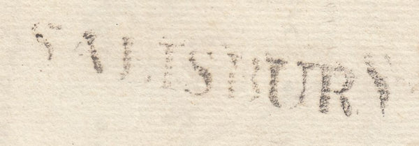110977 - 1782 "SHERBORNE/POFT OFFICE" TYPE J DISTINCTIVE HAND STAMP ON MAIL TO COKER SOMERSET.