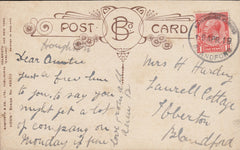 110985 - 1919 DORSET/"WINTERBOURNE HOUGHTON" RUBBER DATE STAMP.