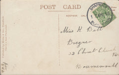 111001 - 1915 DORSET/SHAPWICK RUBBER DATE STAMP.