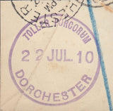 111017 - 1911 DORSET/TOLLER PORCORUM RUBBER DATE STAMP.