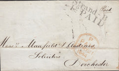 111087 - 1844 DORSET/"DORCHESTER" SKELETON STYLE DATE STAMP (DT242).