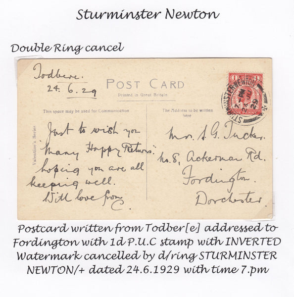 111098 - STURMINSTER NEWTON CANCELLATIONS (DORSET).