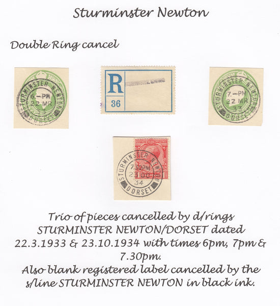 111098 - STURMINSTER NEWTON CANCELLATIONS (DORSET).