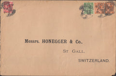 111147 - 1922 MAIL LONDON TO SWITZERLAND/LATE FEE.