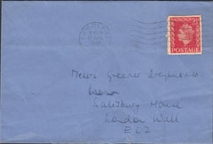 111170 - 1957 MAIL FINSBURY TO LONDON/2½D CUTOUT.