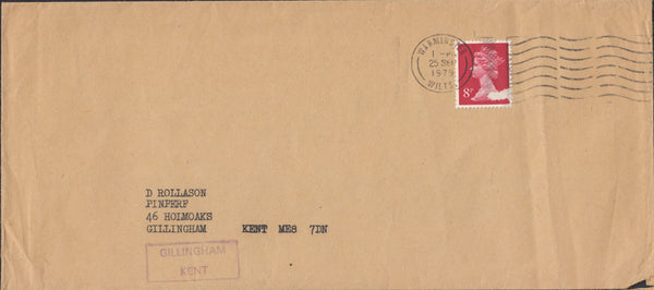 111209 - 1979 MISSENT MAIL GILLINGHAM KENT/GILLINGHAM DORSET.