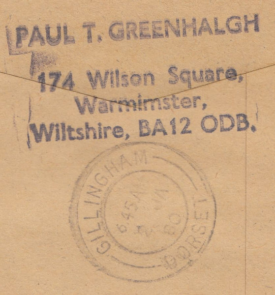 111210 - 1979 MISSENT MAIL GILLINGHAM KENT/GILLINGHAM DORSET.