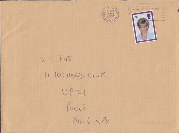 111265 - 1998 PRINCESS DIANA COMMEMORATION TRIMMED EXAMPLE ON COVER TO GIVE IMPRESSION OF IMPERFORATE!