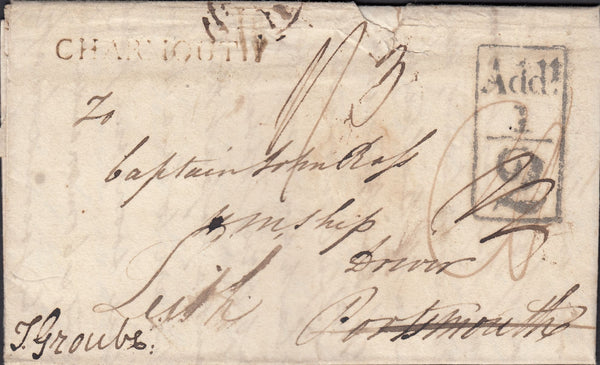111343 - 1815 DORSET/"CHARMOUTH" HAND STAMP (DT132).
