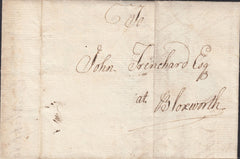 111370 - 1772 PRIVATELY DELIVERED MAIL TO BLOXWORTH.