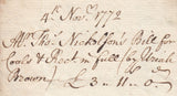 111370 - 1772 PRIVATELY DELIVERED MAIL TO BLOXWORTH.