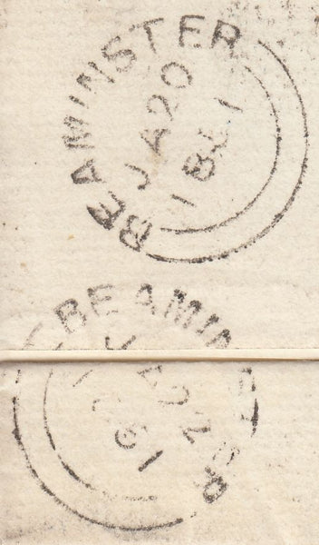 111372 - 1851 MUCH REDIRECTED LETTER BIRMINGHAM TO DORSET.