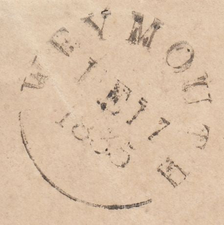 111375 - 1835 WEYMOUTH/"TOO LATE" HAND STAMP (DT689).