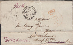 111390 - 1848 "LEGACY DUTY DEPARTMENT" MAIL LONDON TO BLANDFORD/REDIRECTED.