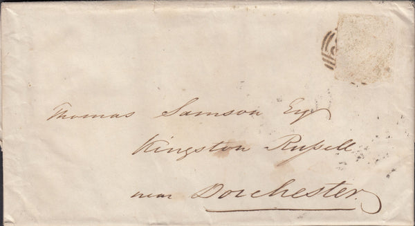 111394 - 1844 DORSET/"DORCHESTER 7" SKELETON STYLE DATE STAMP (DT242).